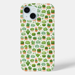 Coque Case-Mate iPhone Motif sans couture de plante grasse mignonne
