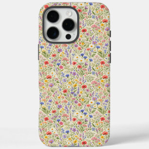 Coque iPhone 16 Pro Max Motif sans couture de prairie de fleurs sauvages c