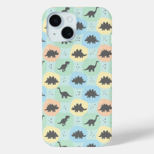 Coque Case-Mate iPhone Motif sans couture de silhouette de dinosaure préh