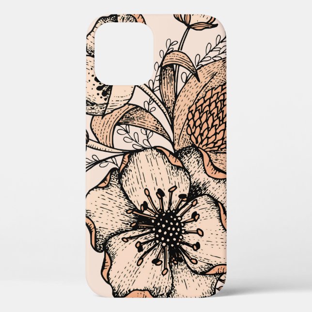 Coques Case-Mate iPhone Motif sans couture de trait. Couleurs claires. Vin (Verso)