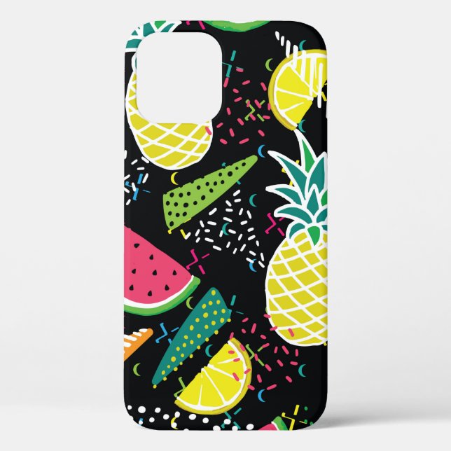 Coques Case-Mate iPhone Motif sans couture dessiné à la main avec pastèque (Verso)