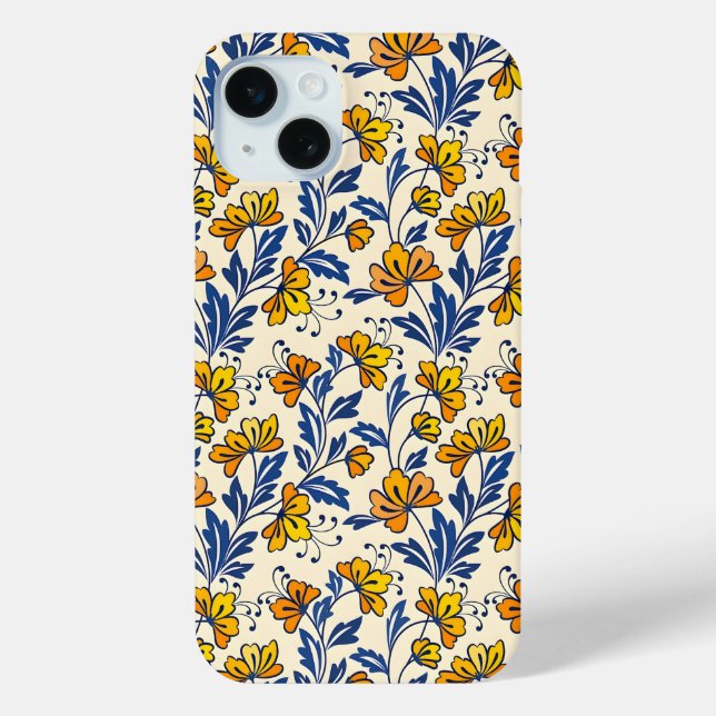 Coques Case-Mate iPhone Motif sans couture époustouflant de fleurs et de f (Verso)