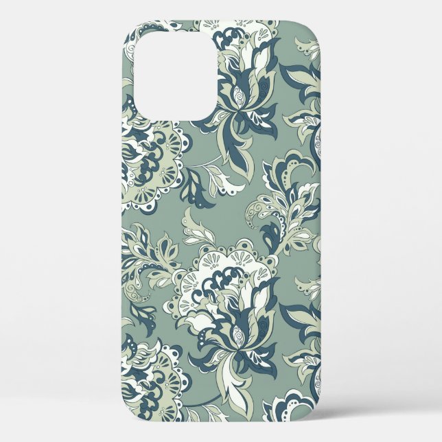 Coques Case-Mate iPhone motif sans couture fleurie ethnique. batik folklor (Verso)