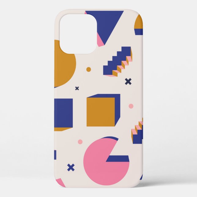 Coques Case-Mate iPhone Motif sans couture géométrique memphis dans les an (Verso)