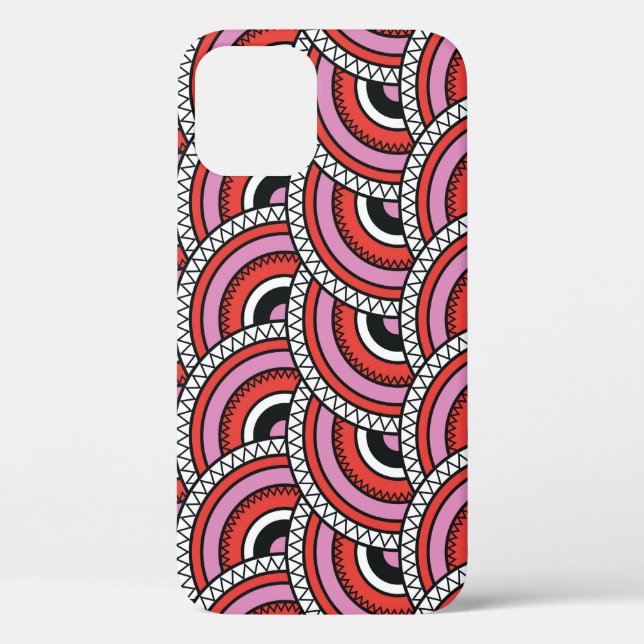 Coques Case-Mate iPhone Motif sans couture géométrique rétro (Verso)