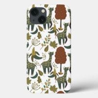 Motif sans couture Giraffe | motif floral coloré