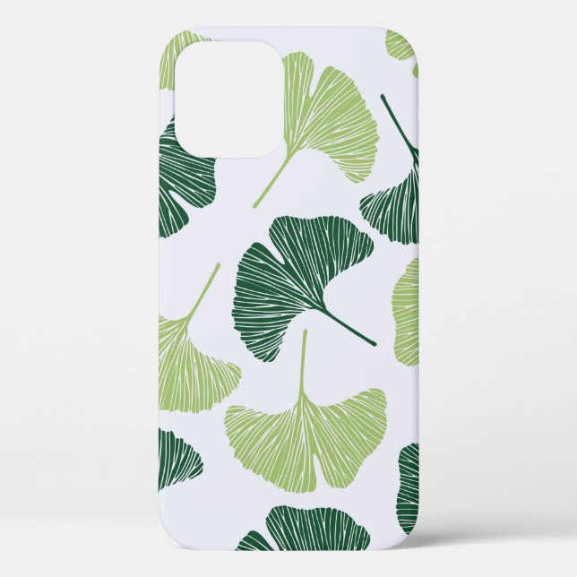 Coques Case-Mate iPhone Motif sans couture Green ginkgo biloba  (Verso)
