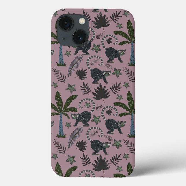 Coques Case-Mate iPhone Motif sans couture Les animaux tropicaux sauts de  (Verso)