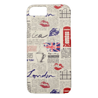 Coques Pour iPhone Motif sans couture orienté de Londres avec des