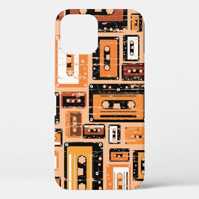 Coques Case-Mate iPhone Motif sans couture rétro (Verso)