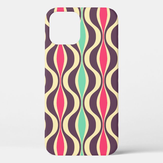 Coques Case-Mate iPhone Motif sans couture rétro des les années 50 et des  (Verso)