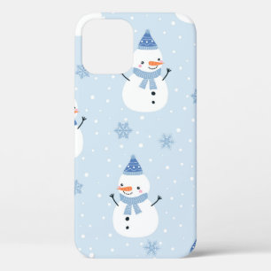 Case-Mate iPhone Case Motif sans couture Snowman, arrière - plan d'hiver