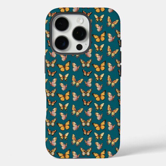 Coques Case-Mate iPhone Motif sans papillon. Papillon monarque (Verso)