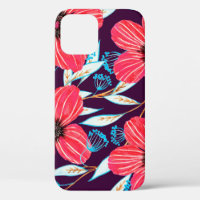 Motif sans soudure à base de plantes florales dess