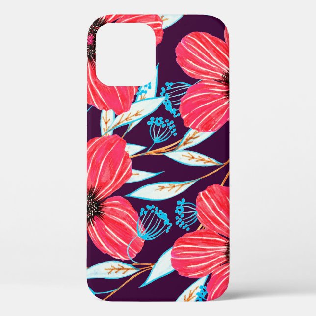 Coques Case-Mate iPhone Motif sans soudure à base de plantes florales dess (Verso)