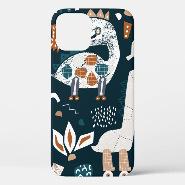 Coques Case-Mate iPhone Motif sans soudure enfant avec dinosaure dessiné à (Verso)