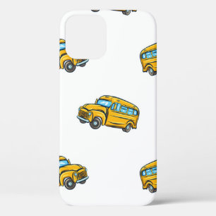 Case-Mate iPhone Case motif sans soudure vintage avec bus scolaire, bus,