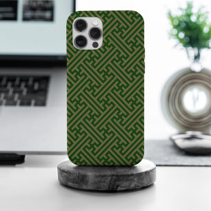 Coque Case-Mate iPhone Motif Sayagata, Japonais, Vert et Or