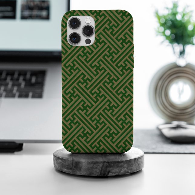 Coques Case-Mate iPhone Motif Sayagata, Japonais, Vert et Or (Créateur téléchargé)