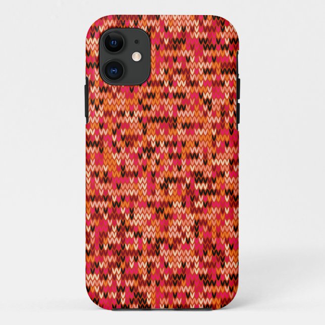 Coques Case-Mate iPhone Motif scandinave abstrait vêtu à l'ombre rouge (Dos)