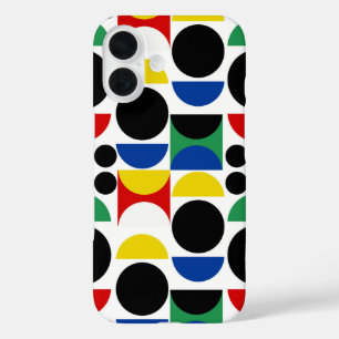 Coque Pour iPhone 16 Motif scandinave du Bauhaus du milieu du siècle