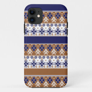 Case-Mate iPhone Case Motif scandinave rayé brun bleu