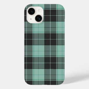 Coque Case-Mate iPhone Motif simple tartan en turquoise
