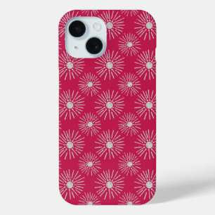 Coque Case-Mate iPhone Motif Soleil Levant Rétro Gras en Rose Foncé