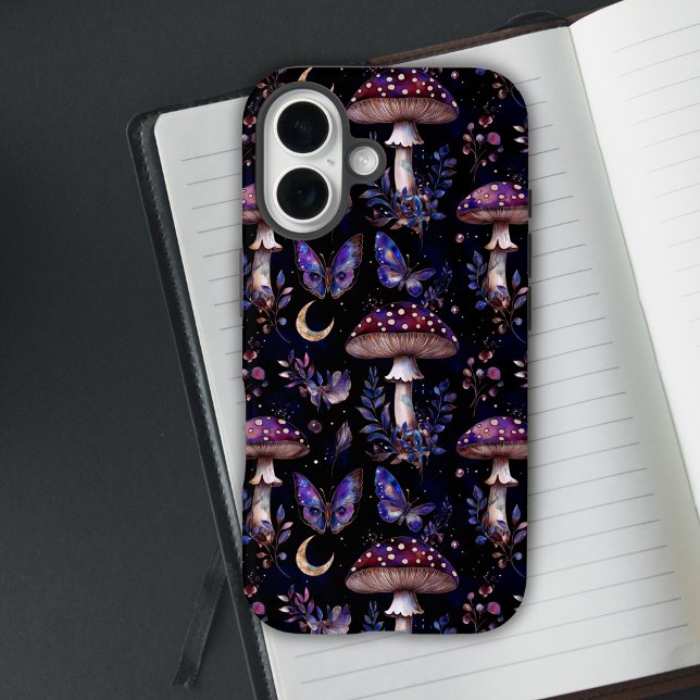 Coques Case-Mate iPhone Motif sorcière foncée florale champignon papillon (Créateur téléchargé)