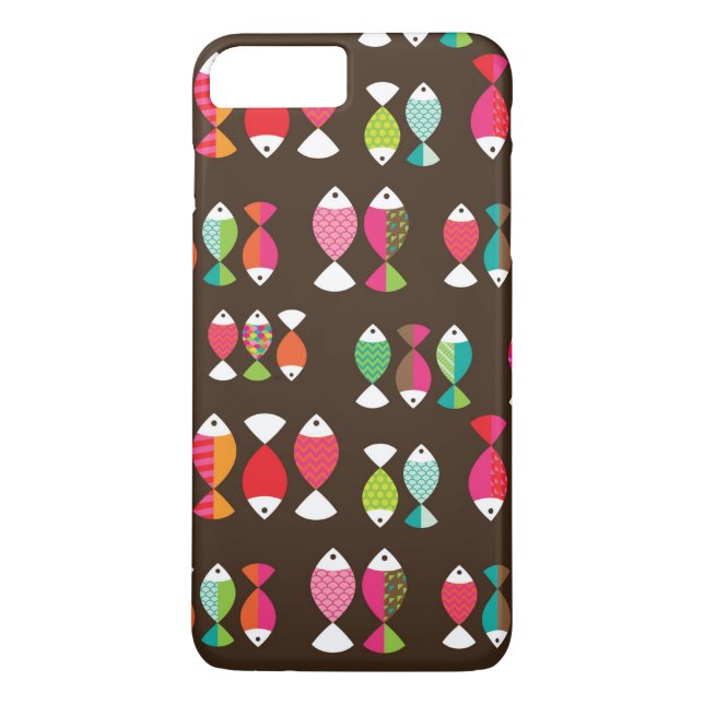 Coques Case-Mate iPhone Motif sous-marin 2 de rétros poissons abstraits (Dos)