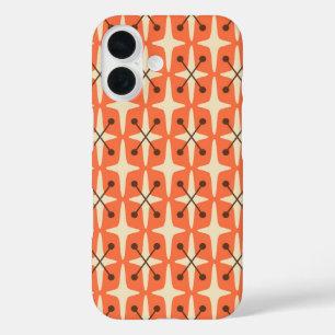 Coque Pour iPhone 16 Motif Starburst moderne du milieu du siècle