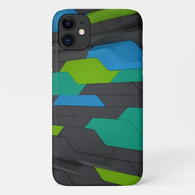 Coques Case-Mate iPhone Motif stylé géométrique abstrait moderne (Dos)