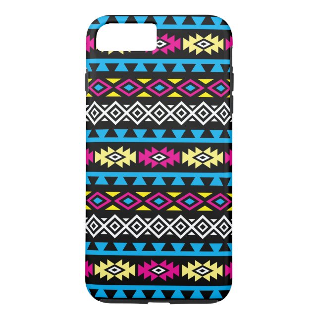 Coques Case-Mate iPhone Motif stylisé II CMYBW d'Aztèque grand (Dos)