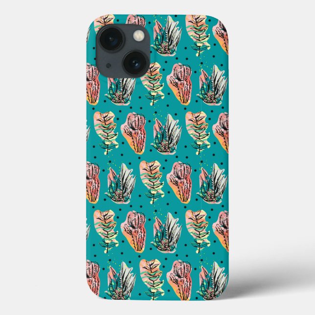 Coques Case-Mate iPhone Motif Succulent de Cactus Graphique Abstrait (Verso)