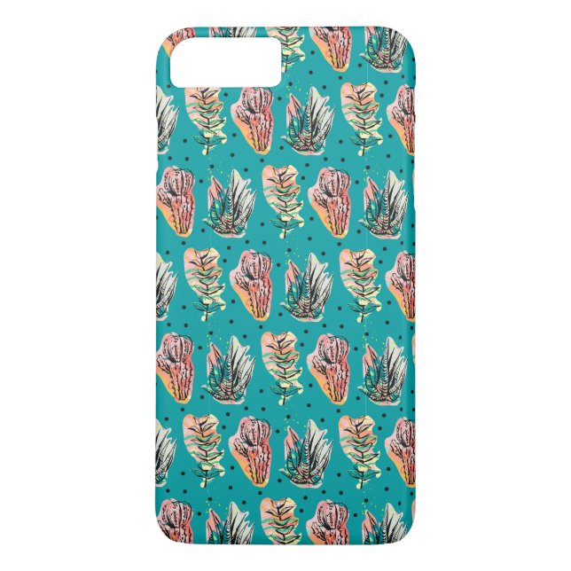Coques Case-Mate iPhone Motif Succulent de Cactus Graphiques Abstraits (Dos)