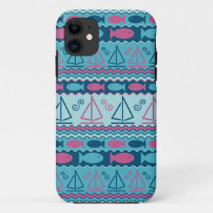 Coques Pour iPhone Motif Super Fun Fish And Sailboat