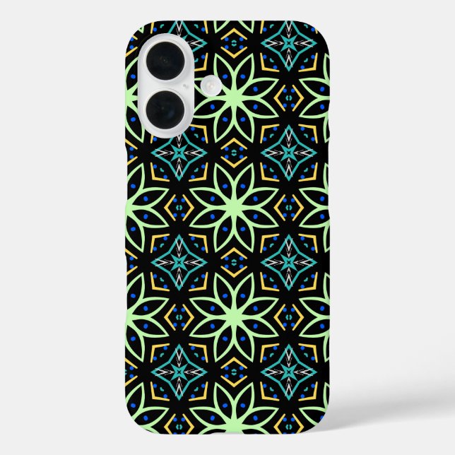 Coques Case-Mate iPhone Motif symétrique floral sans joint (Verso)