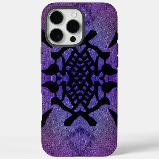 Coques Case-Mate iPhone Motif symétrique violet et magenta (Verso)