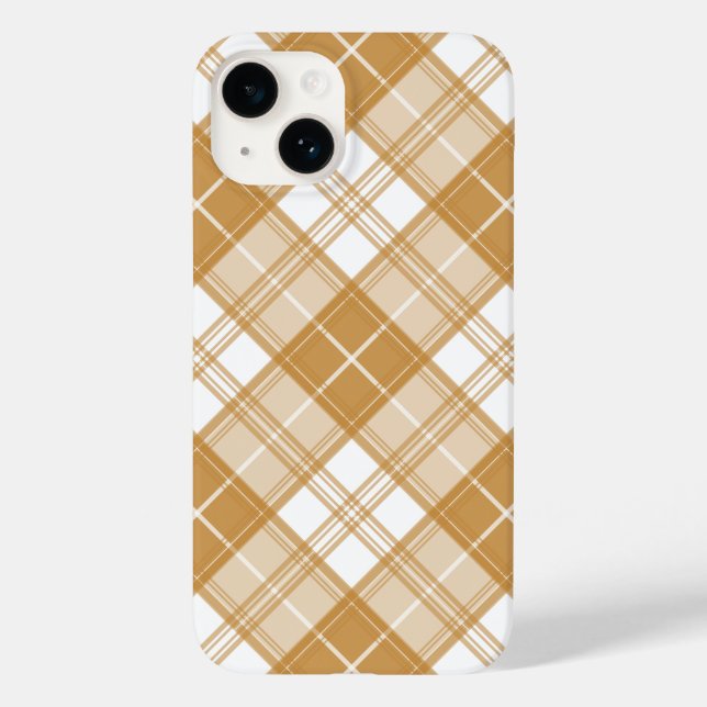 Coques Case-Mate iPhone Motif Tartan Brun Blanc yxm0uat9 (Verso)