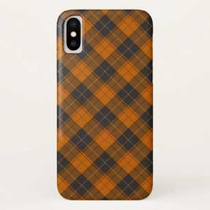 Case-Mate iPhone Case Motif tartan simple diagonal en orange foncé
