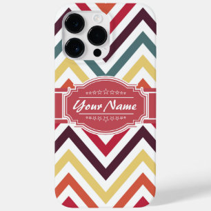 Coque Case-Mate iPhone Motif tendance Chevron avec nom personnalisé