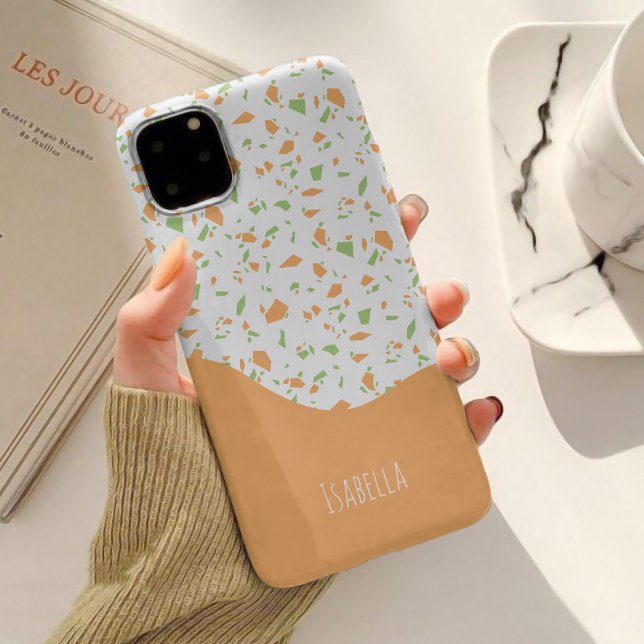 Coques Case-Mate iPhone Motif terrazzo orange vif et mignon (Créateur téléchargé)