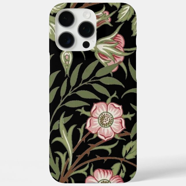 Coques Case-Mate iPhone Motif textile de William Morris Wild Roses (Verso)