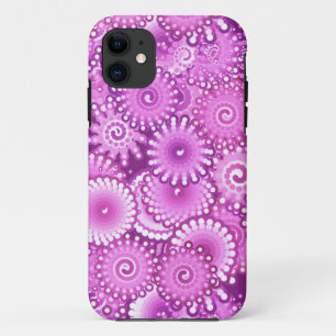 Coque Case-Mate Pour iPhone Motif tourbillon fractal, nuances de prune et de v