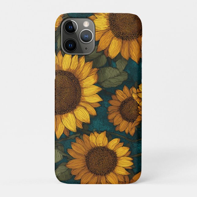 Coques Case-Mate iPhone Motif Tournesol – Floral d'Été (Dos)