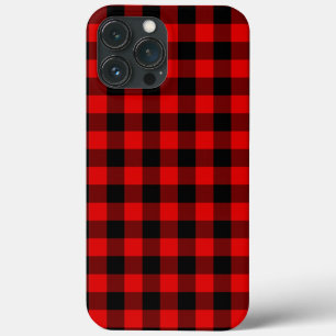 Coque Case-Mate iPhone Motif traditionnel rouge noir Buffalo chèque Plaid