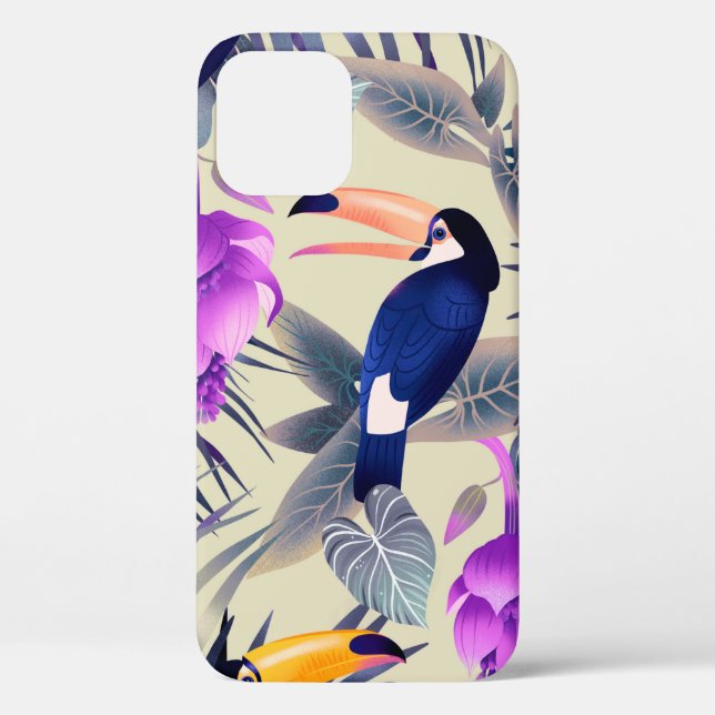 Coques Case-Mate iPhone Motif transparent tropical avec toucans, monstre,  (Verso)