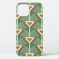 motif transparent vert avec lignes et géométrie sh