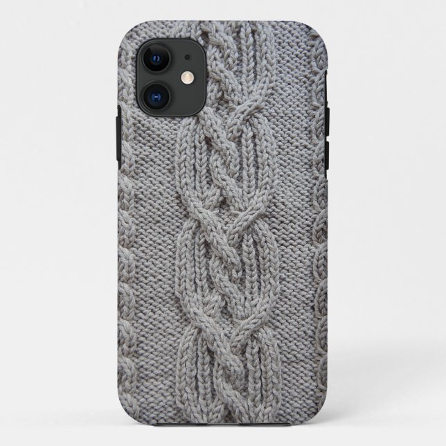 Coques Case-Mate iPhone motif tressé de knit (Dos)