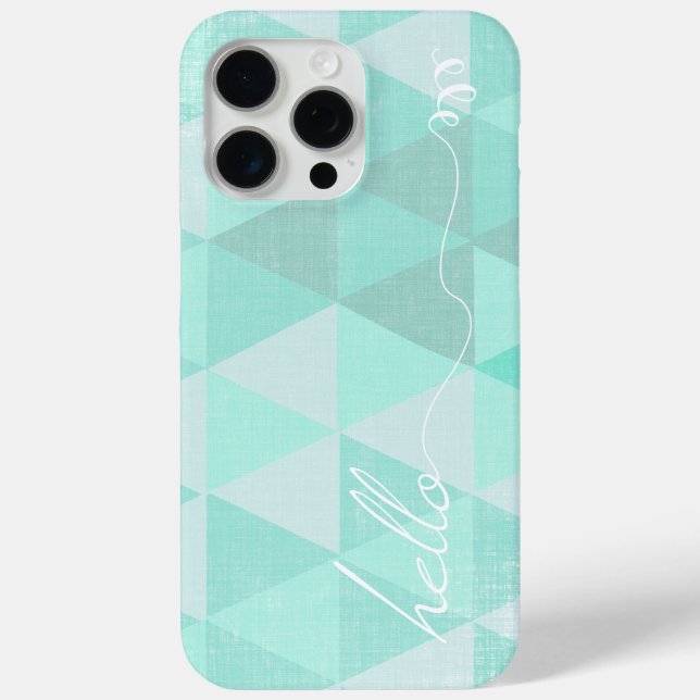 Coques Case-Mate iPhone Motif triangle Aqua Hipster Abstrait (Verso)